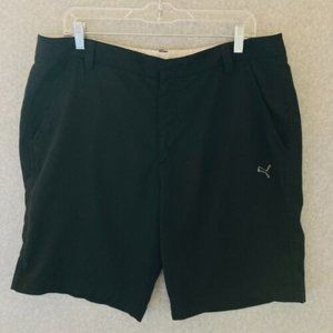 Puma Shorts Mens Size 36 Black Golf Performance Lifestyle Logo Cell Casual